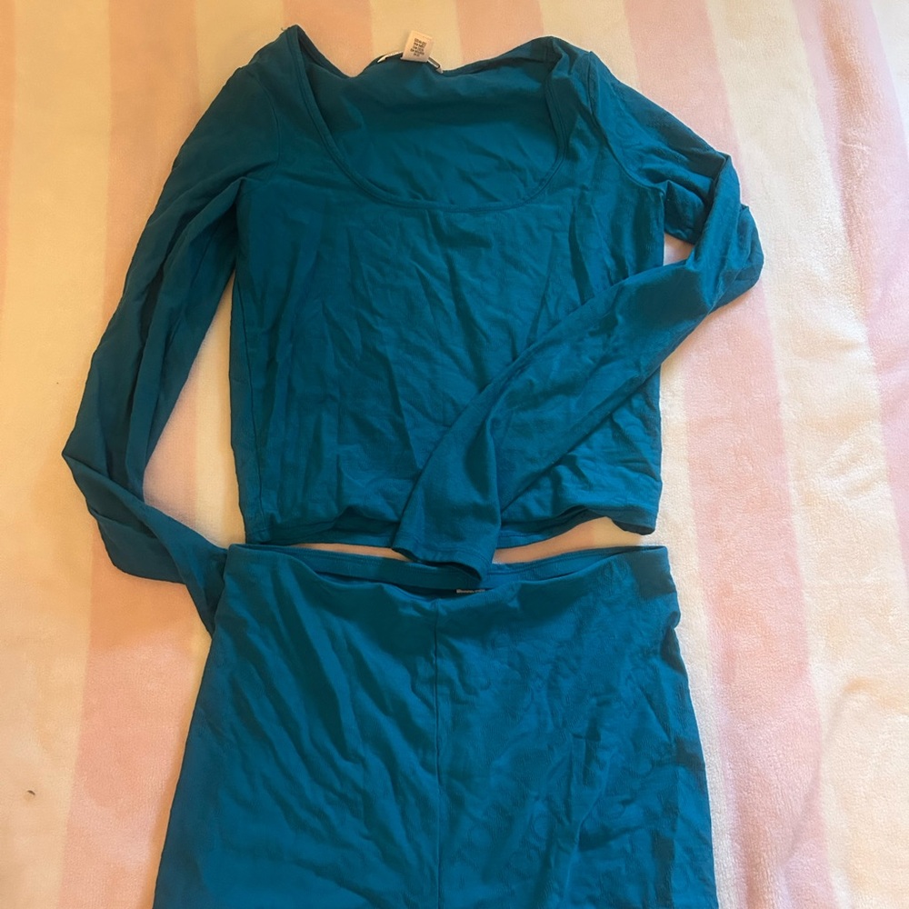 Teal Blue Victoria’s Secret Pajama Set